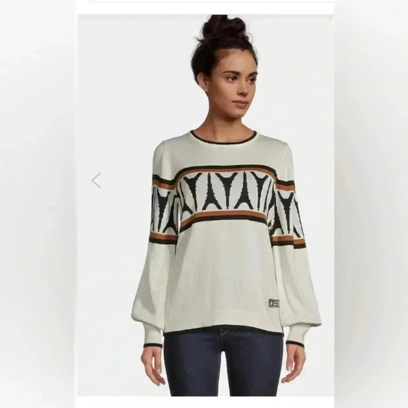 Karl Lagerfeld Paris Eiffel Tower Bishop Sleeve Sweater Size Medium NWOT - Picture 9 of 9